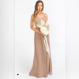 Show Me Your Mumu Lauren Tie Maxi Dress in Dune